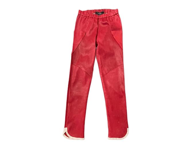 Isabel Marant Pantalogi, leggings Rosso Crudo