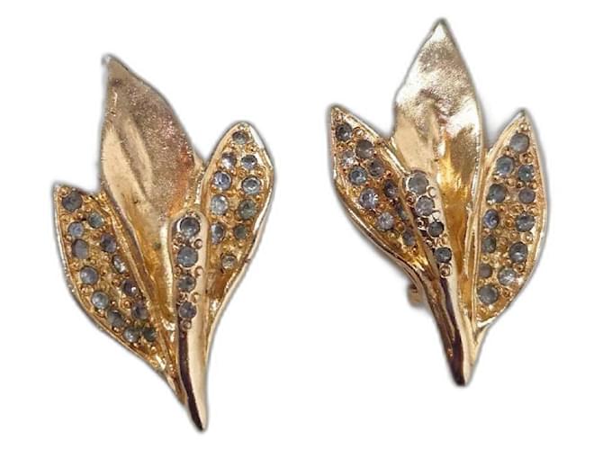 Yves Saint Laurent Orecchini vintage YSL degli anni 80 D'oro