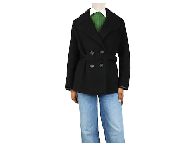 Vince Cappotto da marina nero doppiopetto - taglia S