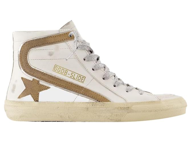 Sneakers Slide - Golden Goose Deluxe Brand - Pelle - Bianco