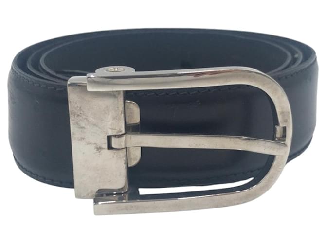 Alfred Dunhill Cintura in pelle e metallo Dunhill Nero