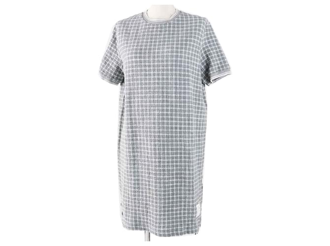 Abito a maniche corte in tweed a quadri Thom Browne