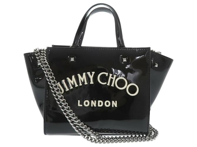 Borsa piccola in smalto nero VARENNE di Jimmy Choo