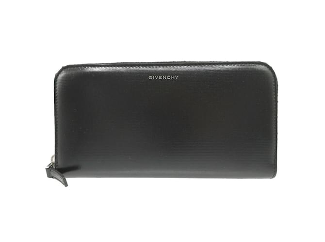 Portafoglio lungo in pelle nera Givenchy Nero