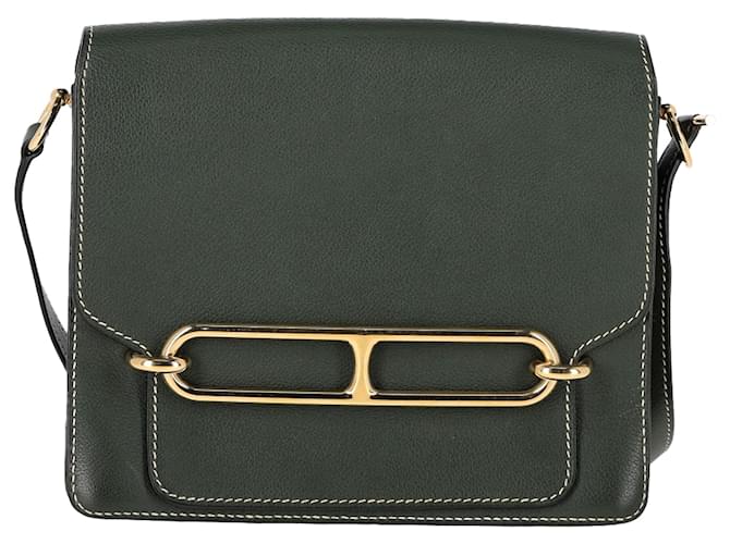 Borsa Hermès Evercolor Roulis 23 in pelle verde Verde oliva