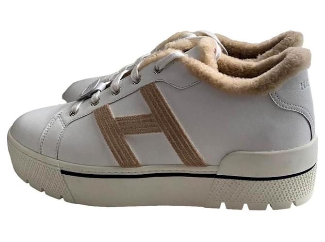 Sneaker Hermès nuovi Bianco Beige