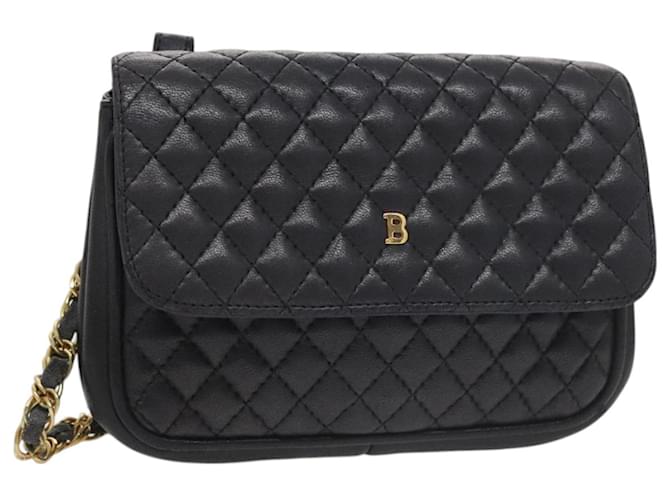 Borsa a Spalla BALLY in Pelle Blu Navy Oro Auth bs20712 D'oro