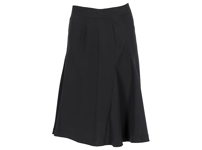 Gonna midi a pannelli Givenchy in acetato nero