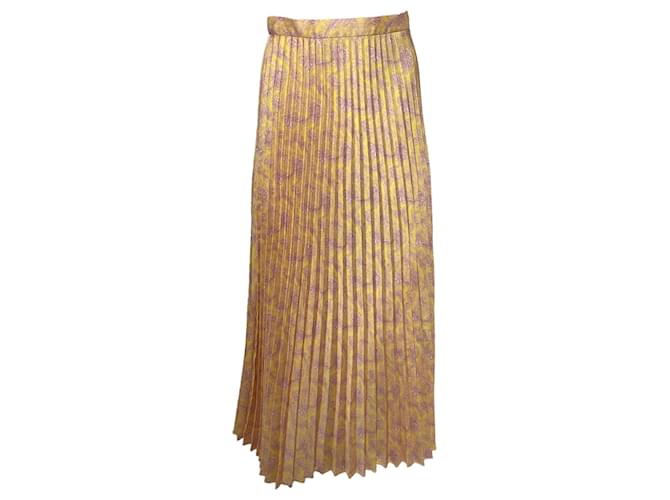 Gonna plissettata Misi Sandro in poliestere giallo