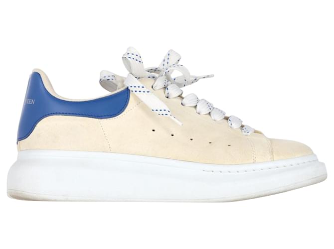 Sneakers Oversized Alexander McQueen in pelle bianca Bianco Crudo