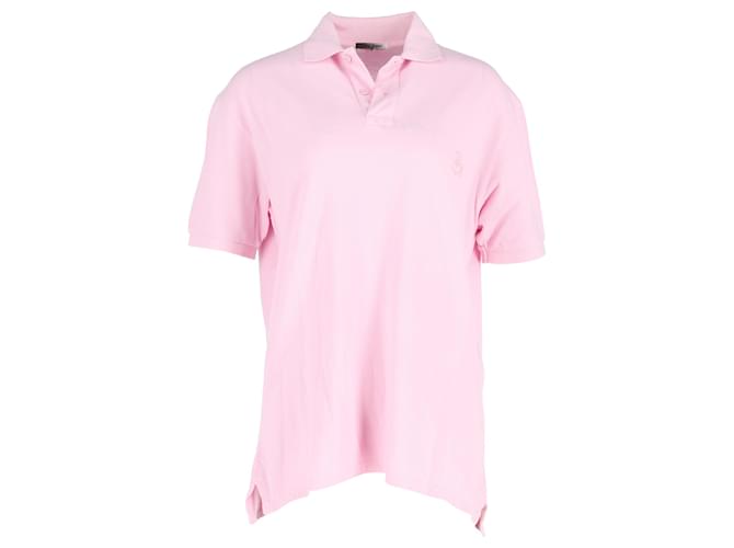 Polo in cotone rosa con logo ricamato Anafiko di Isabel Marant Marrone