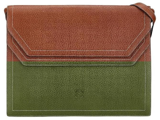 Borsa a spalla in pelle Loewe Anagram marrone