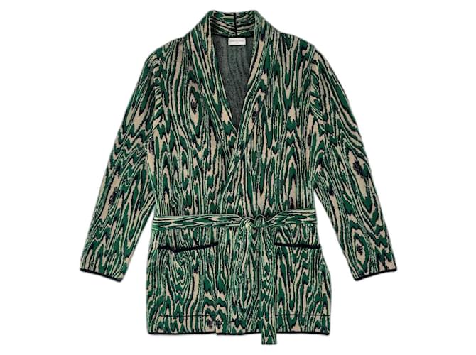 Dries Van Noten Maglioni di lana Nero Beige Verde
