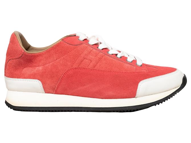 Sneakers basse con logo H di Hermès Rosa