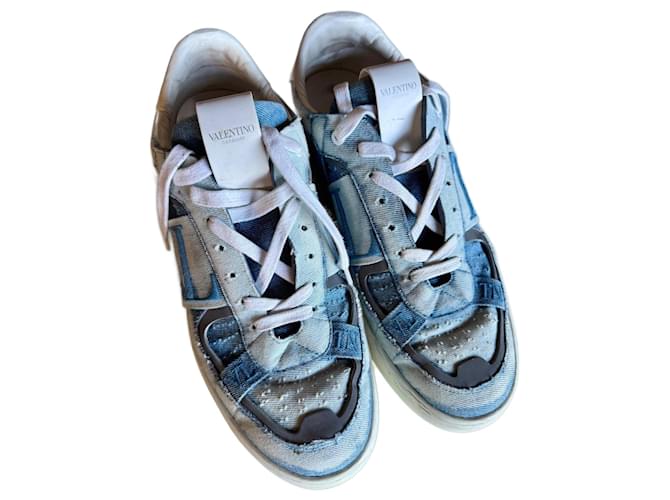 Valentino Garavani Scarpe sportive in denim Blu navy Blu chiaro