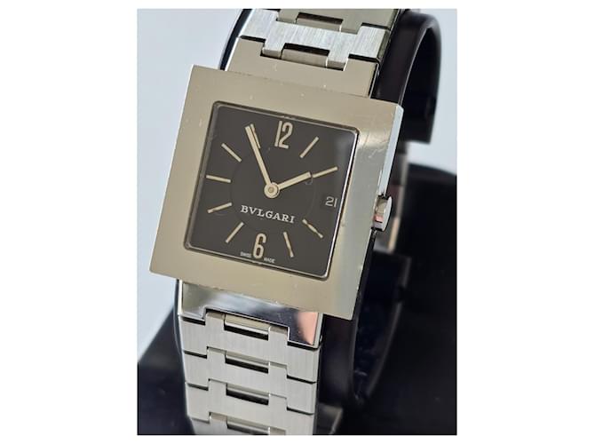 Bvlgari Bulgari Quadrato Nero Argento Silver hardware