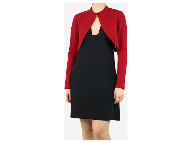 Alaïa Cardigan rosso corto - taglia UK 14
