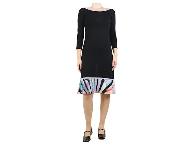 Emilio Pucci Abito midi nero con scollo a barca - taglia XS