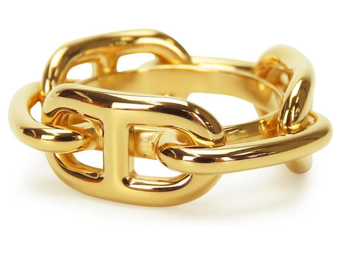 Ring Hermès Anello per sciarpa Hermes Chne metallo scuro oro D'oro