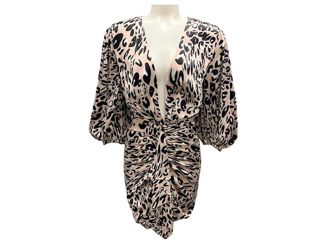 Mini Abito Leo con Scollatura Profonda Alexandre Vauthier Rosa