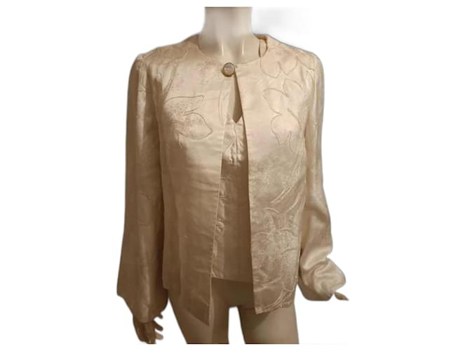 Sonia Rykiel, completo vintage degli anni 80, taglia 40 Bianco sporco