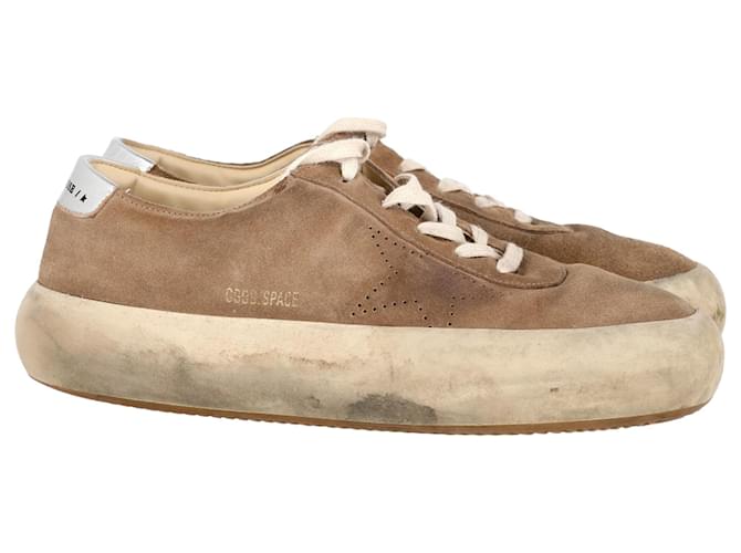 Sneakers Space Star Golden Goose in suede marrone