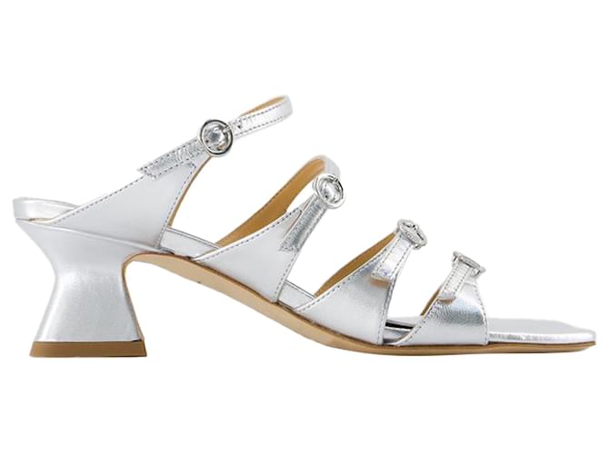 Eanna Pumps - Aeyde - Pelle - Argento Metallico