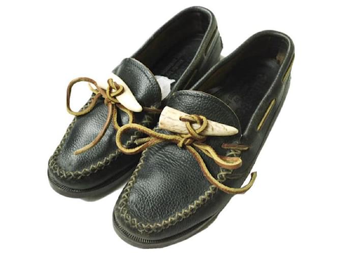 Autre Marque YUKETEN Mocassini Antler in Pelle Nera