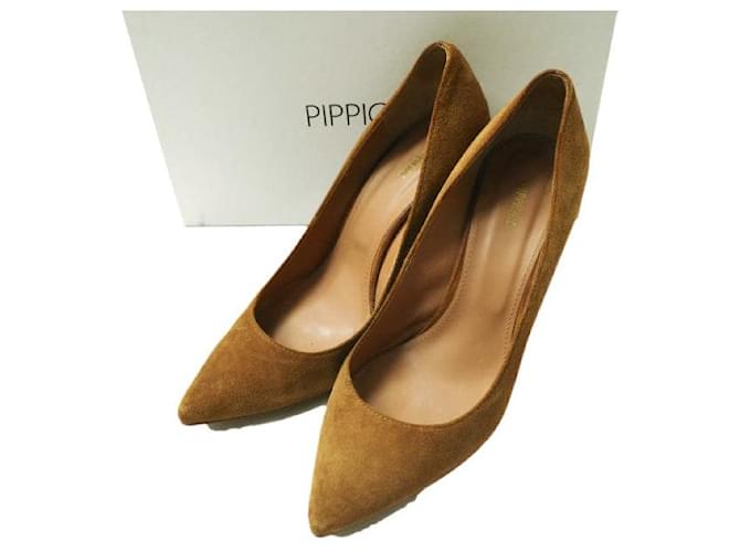 Autre Marque PIPPICHIC Décolleté in suede con punta affilata Caramello