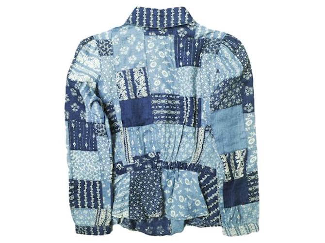 Ralph Lauren Top in lino patchwork RRL Bandana Blu