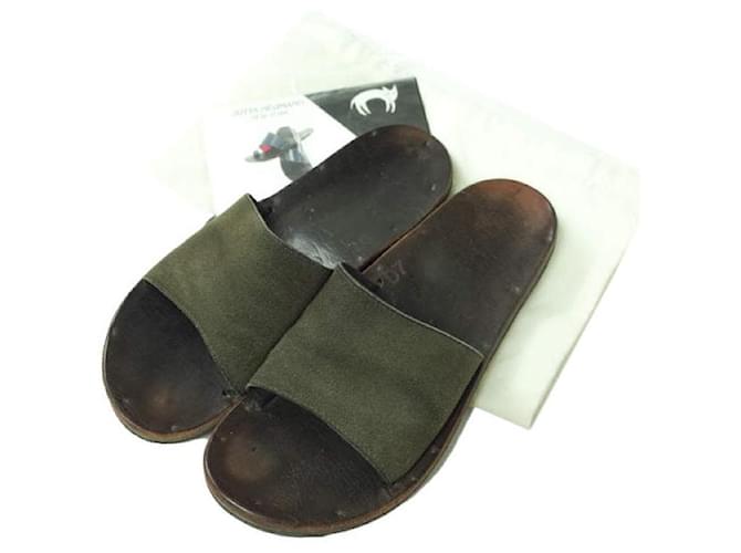 Autre Marque Sandali in pelle nubuck Jutta Neumann Simone in edizione limitata Verde scuro
