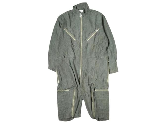 Autre Marque Tuta in seta e lino SEAN NISH Grigia Marrone