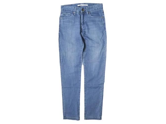 Valentino Pantaloni in denim di cotone tapered Blu navy