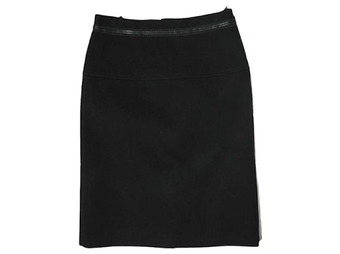 gonna incrociata in lana e poliestere Sen-zome di tao COMME des GARCONS Nero