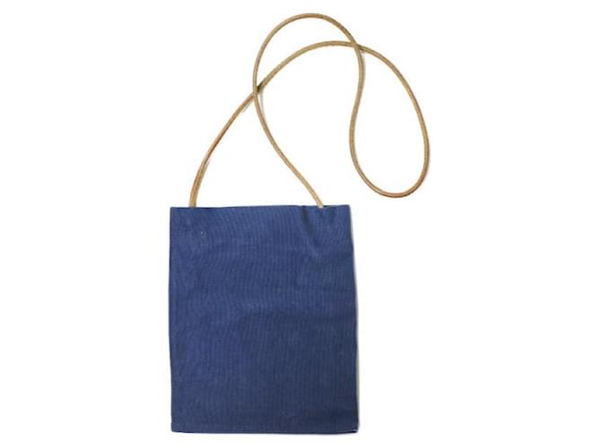 Autre Marque Borsa a spalla in tela AMIACALVA blu scuro