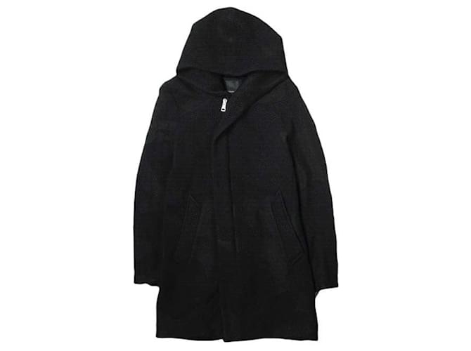 Autre Marque trench coat in lana della Tasmania con zip al collo 1piu1uguale3