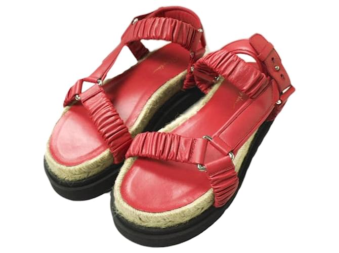 Autre Marque Sandali a piattaforma con cinturini in pelle di agnello 3.1 Phillip Lim Rosso