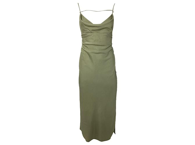 Abito maxi 'la Dressing Gown Adour' in viscosa verde di Jacquemus