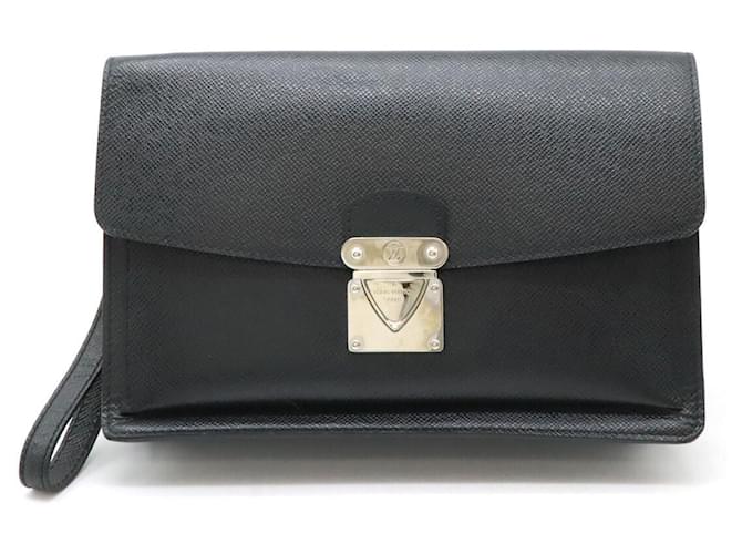 Borsa a mano in pelle Taiga di Louis Vuitton Nero