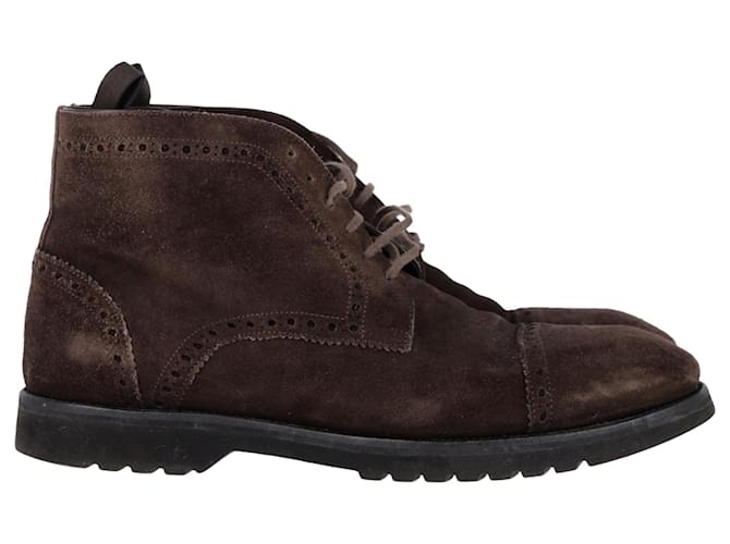 Stivali Chukka con taglio laser Tom Ford in suede marrone
