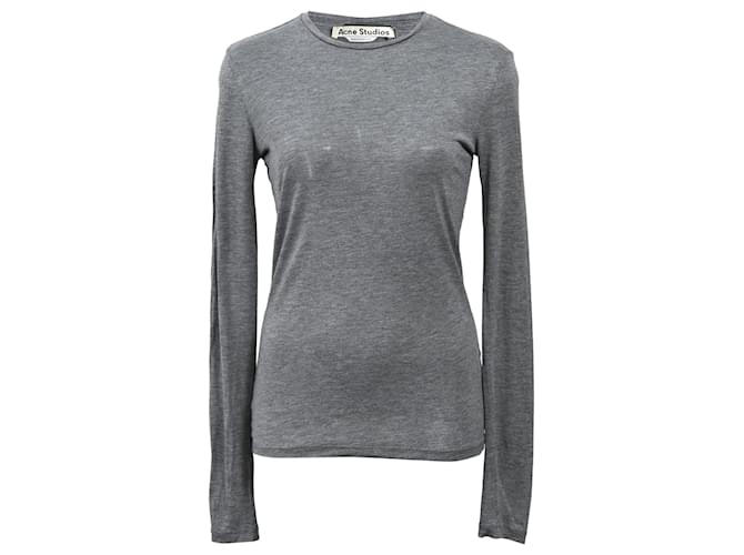 Felpa a maniche lunghe Acne Studios in cotone grigio