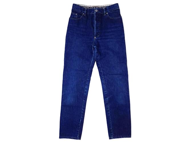 Jean Paul Gaultier JP Gaultier Jean's mom jeans a vita alta Blu