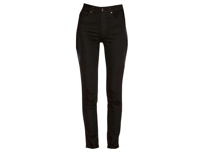 Jeans dritti a vita alta Vanessa neri Khaite Nero