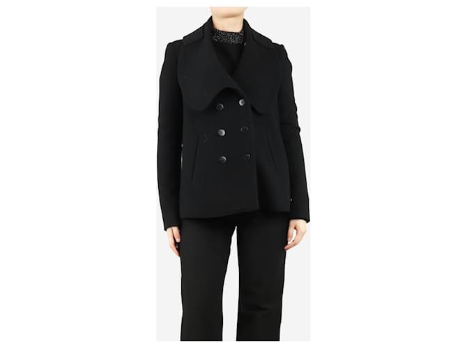 Givenchy Cappotto di lana nera - taglia UK 8 Nero