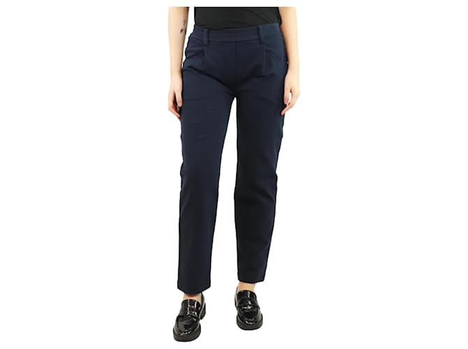 Brunello Cucinelli Pantaloni plissettati blu navy - taglia UK 8