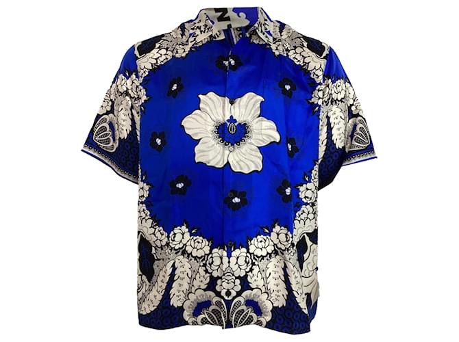 Camicia a maniche corte stampata Valentino Garavani in seta multicolore