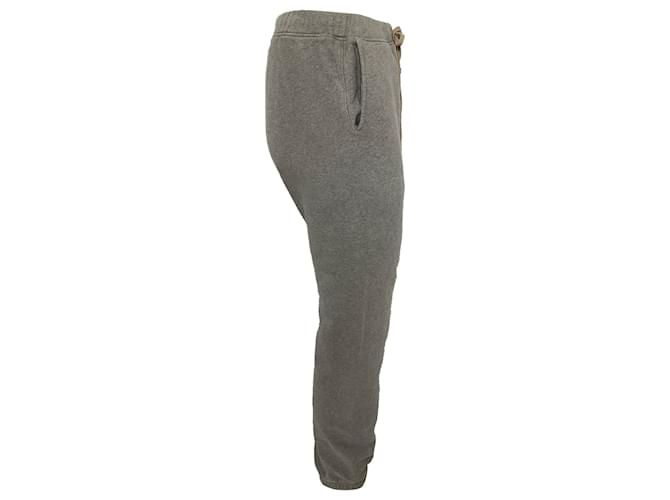 Pantaloni felpati con coulisse e patch logo Fear of God in cotone grigio