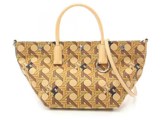 Borsa tote in tessuto a intreccio Tory Burch Multicolore Beige