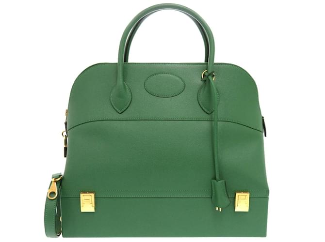Borsa Hermès MacPherson Couché Verde G stampata Verde chiaro