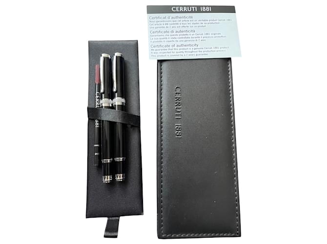 Set penna a sfera e penna stilografica CERRUTI 1881 Focus Nero